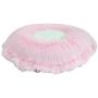 Bessie and Barnie Ultra Plush Bubble Gum/ Snow White Deluxe Luxury Shag Dog/Pet Lily Pod Bed Machine Washable