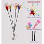 WellieSTR 27PCS (9 Stlye) Teaser Feather Toys Kitten Funny Colorful Rod Cat Wand Toys Plastic Pet Cat Toys Interactive Stick Pet Cat Supplies