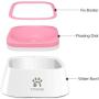 TagME Dog Dripless Water Bowl, Anti-Splash Pet Bowls, Eco-Friendly Material, No-Slip Pet Water Bowls, Healthy & Dishwasher Safe,35 OZ Pink