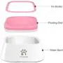 TagME Dog Dripless Water Bowl, Anti-Splash Pet Bowls, Eco-Friendly Material, No-Slip Pet Water Bowls, Healthy & Dishwasher Safe,35 OZ Pink
