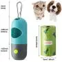 Outus 2 Pieces Dog Waste Bag Holder Dispenser with LED Light, Dog Poop Pickup Bags with 4 Rolls Dog Poop Garbage Bags, Leak-Proof Dog Waste&