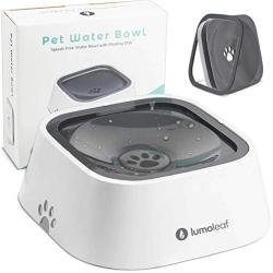 LumoLeaf Dog Water Bowl, Dog Bowl No-Spill Pet Water Bowl, Slow Water Feeder Dog Bowl, Vehicle Carried Dog Water Bowl for Dogs/Cats/Pets