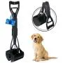 FOCUSPET Pet Pooper Scooper for Dogs and Cats Foldable Portable Poop Waste Pick Up Rake for Large & Small Dogs Long Handle Non-Breakable High Strength Material and Durable,Jaw Claw for Grass & Gravel