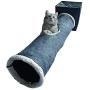 PetLike Cat House Collapsible Cat Cave with Removable Cushion Stackable Cat Cube Cat Tent Bed for Indoor Cats/Cat Condo