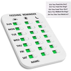 Keegud DIY Pet Feeding Reminder，Did You Feed The Dog/Cat/Fish/Pet/Your Kid? Did You Take Your Medicine? 3 Times A Day Reminder for Puppy/Kids/Old People