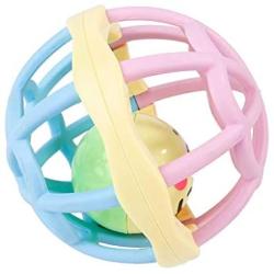 Mekek Ball with Bell, Kitten Play Balls with Jingle Bell - Pet Toy Round Ball for Budgie Cockatiel, Rabbit, Cats, Dog, Hamster, Parrots Chase Game 1pcs