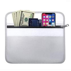 Hamibus Fireproof Pouch Fire & Water Resistant Money Document Bag Cash Envelope Non-Itchy Pocket Organizer