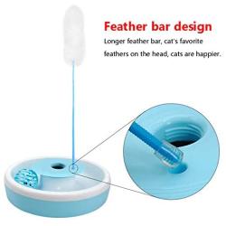 Kuntrona Feather Cat Toys Interactive Cat Ball Toy Automatic Pet Cat Water Bottle Dispenser Removable Cat Drinking Water Feeder