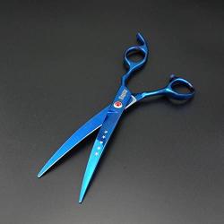 Kingstar Titanium Plating 7.0in. Professional Pet Scissors,Curved Scissors,Dog Curved Shears,Dog Grooming,Down-Pointed Curved Scissors