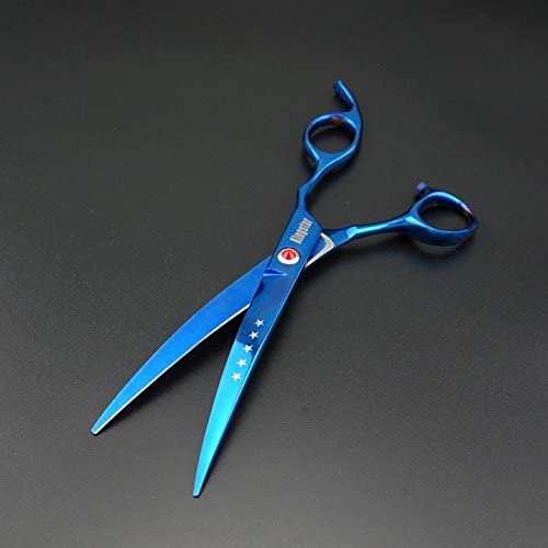 Kingstar Titanium Plating 7.0in. Professional Pet Scissors,Curved Scissors,Dog Curved Shears,Dog Grooming,Down-Pointed Curved Scissors