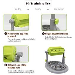 Companet Pet Slow Feeder Interactive Dog & Cat IQ Training Toys,Treat Boredom Health Diet Food Dispenser Adjustable Height for Small/Medium Dog