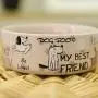 JUILE YUAN Ceramic Dog Bowls - Ceramic Food Bowls | Great for Wet Food, Dry Food, and Water, Perfect Feeding and Treat Storage Supplies for Dogs and Cats