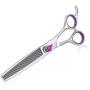 Univinlions 7 Inch Dog Grooming Scissors, Curved, Blending, Thinning, Trimming Shears for Professional, Beginner or Home Groomer, Premium-Grade Japanese 440C Stainless Steel Univinlions 7 Inch Dog Grooming Scissors, Curved, Blending, Thinning, Trimming Shears for Professional, Beginner or Home Groomer, Premium-Grade Japanese 440C Stainless Steel