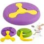 HyiFMY 2PC Dog Pet Flying Disc Toy, Two-in-one Pet Training Frisbee Toys,with Detachable Boomerang,for Dog Outdoor Interactive Fun