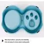 Rantow Double Dogs Bowls - Non-Slip Slow Feeder Dog Bowl Preventing Choking Fun Stainless Steel Pet Drink Water Bowl for Medium Small Dogs Cats