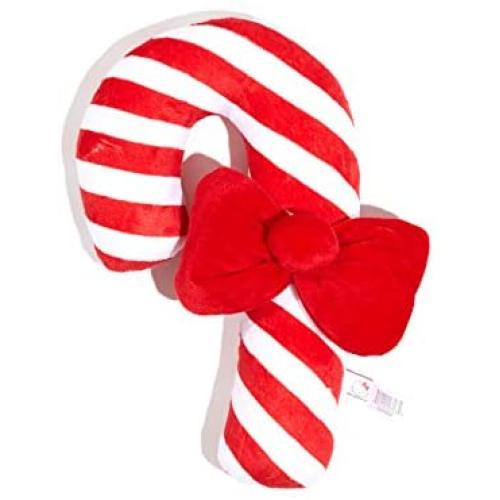 Silver Paw HKEPR3432 Candy Cane Dog Chew Toys, 11'', Red & White