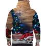 White Bullterrier on Nature England,Unisex 3D Print Pullover Hooded Hoodies with a Big Pocket Bull Terrier S