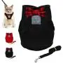 Woais Adjustable Pet Supplies Harness Harness Vest Lead Leash Collar Small Dog Mesh Bowtie Cat Clothes Puppy Stuff Kitten Stuff(S Black) Woais Adjustable Pet Supplies Harness Harness Vest Lead Leash Collar Small Dog Mesh Bowtie Cat Clothes Puppy Stuff Kitten Stuff(S Black)