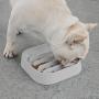 Hifrenchies Healthy Slow Feeding Dog Bowl for French Bulldog -Slow Feeder Dog Bowl Fun Feeder No Chocking Dog Cat Food Bowl with Striped Shape Pattern