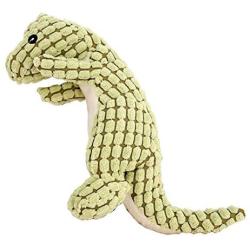 OTNZQZYF Cute Plush Dog Toy Bulldog Squeaky Sound Biting Molar Interactive Toys Dinosaur Shape Small Medium Pets Toy