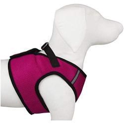The Worthy Dog Step-in Sidekick Harness with Padded Mesh Velcro Adjustable, Outdoor, Easy Walk Vest Fits Small, Medium and Large Dogs-Pink