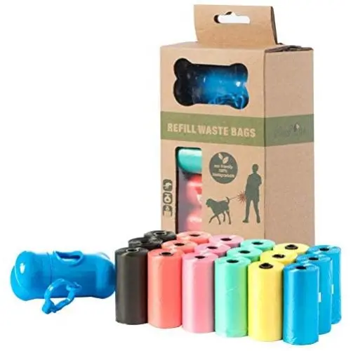 PawsMark Biodegradable Colorful Unscented Pet Waste Bags with Dispenser and Leash Clip, Unscented Dog Poop Bags, 19 Refill Rolls, 380 Bag Count, Multicolor, QI003802 PawsMark Biodegradable Colorful Unscented Pet Waste Bags with Dispenser and Leash Clip, Unscented Dog Poop Bags, 19 Refill Rolls, 380 Bag Count, Multicolor, QI003802