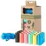 PawsMark Biodegradable Colorful Unscented Pet Waste Bags with Dispenser and Leash Clip, Unscented Dog Poop Bags, 19 Refill Rolls, 380 Bag Count, Multicolor, QI003802 PawsMark Biodegradable Colorful Unscented Pet Waste Bags with Dispenser and Leash Clip, Unscented Dog Poop Bags, 19 Refill Rolls, 380 Bag Count, Multicolor, QI003802