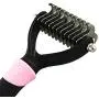 snailmon Double Sided Pet Dematting Rake Comb,6+11 Teeth,Professional Undercoat Rake Brush for Dogs & Cats, Blue/Pink (Pink) snailmon Double Sided Pet Dematting Rake Comb,6+11 Teeth,Professional Undercoat Rake Brush for Dogs & Cats, Blue/Pink (Pink)