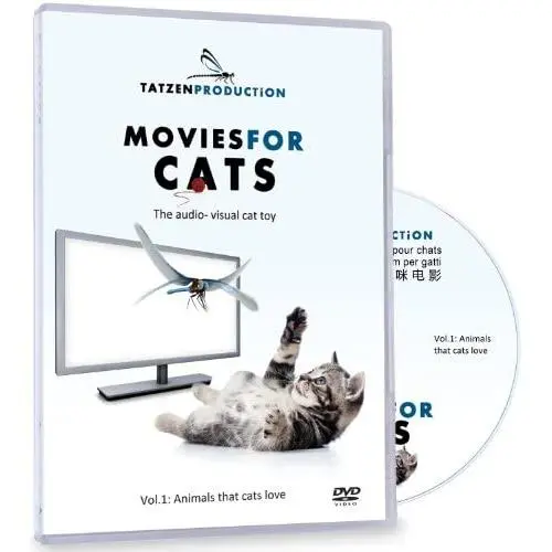 Movies for Cats - The Audio-visual Cat Toy - Catsitter - Vol.1 : Animals That Cats Love - DVD Video - The Fascinating New Tv Experience for You and Your Cat - The Gift 2016: Birthday or Easter Gifts for Cats / Gifts for Cat Friends, Cat Lovers and Cat Fan Movies for Cats - The Audio-visual Cat Toy - Catsitter - Vol.1 : Animals That Cats Love - DVD Video - The Fascinating New Tv Experience for You and Your Cat - The Gift 2016: Birthday or Easter Gifts for Cats / Gifts for Cat Friends, Cat Lovers and Cat Fan