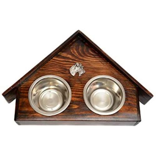 Fox Terrier, a Dogs Bowl with a Relief from ArtDog