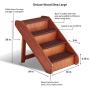 PetSafe CozyUp Folding Wood Pet Stairs for Dogs and Cats - for Small, Medium, Large and X-Large Pets