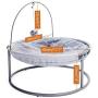Made4Pets Cat Bed Soft Plush Cat Hammock Detachable Pet Bed with Dangling Ball for Cats, Small Dogs-Grey and Beige