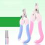 Lrxhy Pet Nail Clippers, Household Portable Pet Supplies Dog Nail Scissors Pet Nail Clippers Dog Cat Nail Scissors Trumpet,Blue