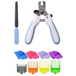 VANTRONIK Dog&Cat Nail Clippers and Trimmers & Multiple Size Guide Combs for Most Hair Clipers,Pet Hair & Nail sheeding Tools,Wahl Replacement Guards Kit,Household Pet Beauty Kits for Animal