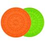 chokeberry Lick Mat for Dogs - 2020 Dog Slow Feeder Mat, Dog Distraction Device Perfect for Dog Calming Treats, Anxiety Relief, Slow Treat Dispensing Mat with Super Suction Cups (Green & Orange)