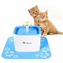 isYoung Cat Water Fountain 84Oz/2.5L Pet Water Fountain Dog Water Dispenser Pet Drinking Fountain for Dog, Cat and Small pet