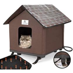 FURHOME COLLECTIVE Heated Cat Houses for Indoor Cats, Elevated, Waterproof and Insulated - A Safe Pet House and Kitty Shelter for Your Cat or Small Dog to Stay Warm & Dry.