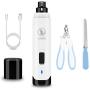 Ceenwes Dog Nail Grinder 2-Speed Rechargeable Pet Nail Trimmer with Dog Nail Clippers and Trimmer for Small Medium Large Dogs and Cats