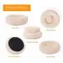 HACHIKITTY Calming Cat Bed Machine Washable, Cat beds Indoor Cats Medium, Flush Faux Fur Donut Cat Bed HACHIKITTY Calming Cat Bed Machine Washable, Cat beds Indoor Cats Medium, Flush Faux Fur Donut Cat Bed