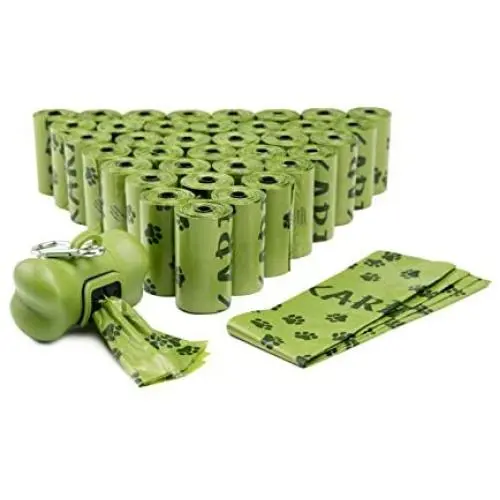 FINNKARE Biodegradable Poop Bags for Dog Pet Waste Bags Scented 1000 Counts Heavy Duty Leak-Proof Includes Dispenser and Leash Clip Green
