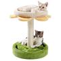 Made4Pets Cat Tree, Three-in-one Cat Scratching Post, Sunflower Shape Cat Lounge Bed with Cat Funny Balls for Small to Adult Cats