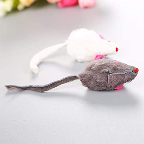 AKDSteel Fun Pet Play Toys for Cats Mini Funny Playing Simulate Plush Mouse with Sound Toy for Pet Cat