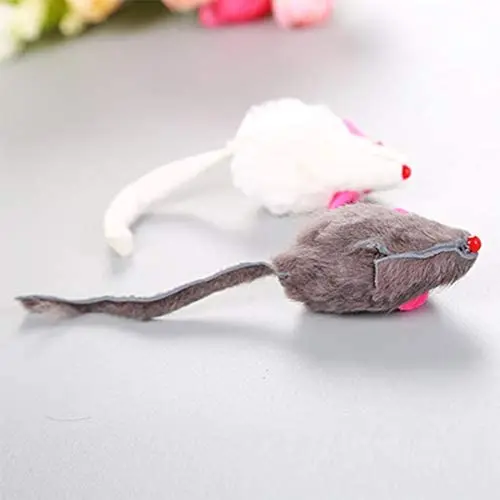 AKDSteel Fun Pet Play Toys for Cats Mini Funny Playing Simulate Plush Mouse with Sound Toy for Pet Cat