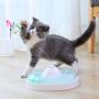 redcolourful Quality Pet Supplies, Cat Electric Butterfly Toys Teaser Stick Cat Turntable Ball Automatic Toy Pink Ideal Pet Product