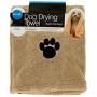 Set of 2 Super Absorbent Dog Drying Towels with Paw Prints - 1 Large, 1 Medium