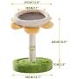 Made4Pets Cat Tree, Three-in-one Cat Scratching Post, Sunflower Shape Cat Lounge Bed with Cat Funny Balls for Small to Adult Cats