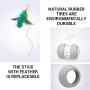 Electronic Pet Cat Toy Smart Automatic Sensing Obstacles Led Wheel Rechargeable Flash Rolling Colorful Light Electric Cat Stick