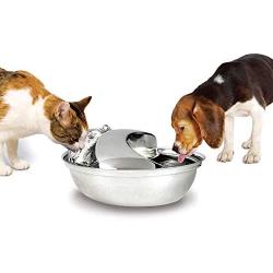 Chenteshangmao Pet Fountain, Dog Cat Drinking Fountain Stainless Steel Live Water Circulation Intelligent Pet Water Dispenser Save time
