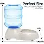 Zone Tech Self-Dispensing Pet Waterer - Premium Quality Durable Self-Dispensing Gravity 3.7 Liters Pet Waterer