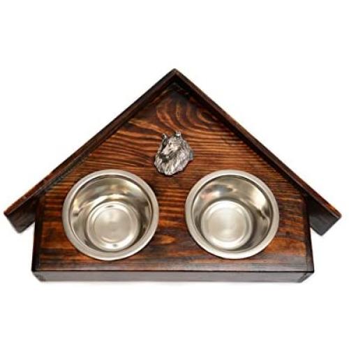Rough Collie, a Dogs Bowl with a Relief from ArtDog